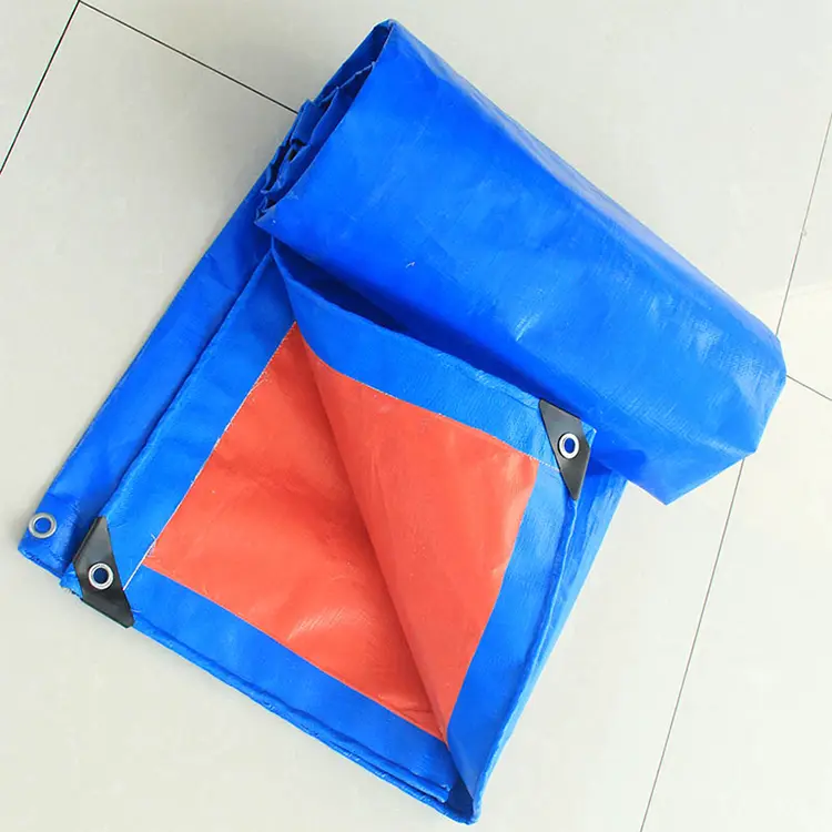 180G Blue Orange PE tarpaulin