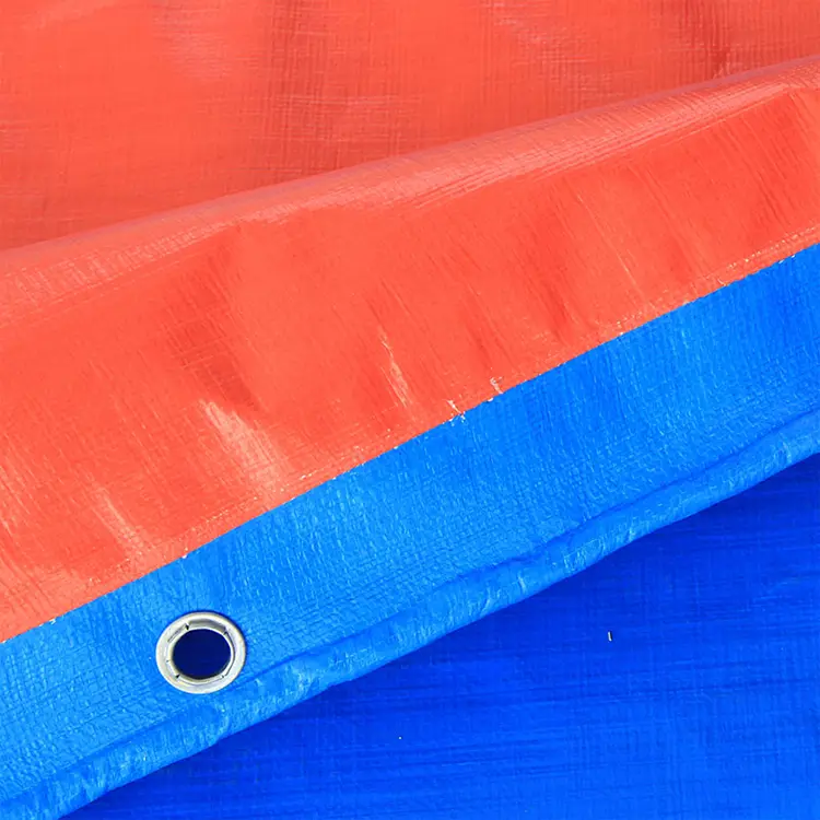 180G Blue Orange PE tarpaulin